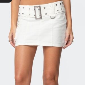 Edikted White Mini Skirt